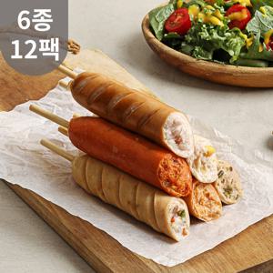 닭신 닭가슴살 프랑크 소시지 6종 12팩 / 프랑크,할라피뇨,콘치즈,숯불갈비맛 식단관리