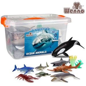 WENNO 웨노 바다 동물 모형 보관함 58종 세트