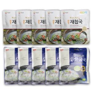하동 재첩국 320gx5팩+굴국 350gx5팩