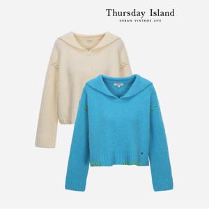 [정상가-239000원][Thursday Island] 빅카라 핸드메이드 포인트 풀오버(T238MSW232W)