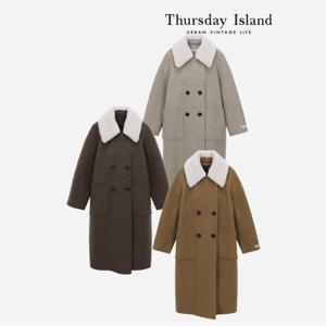[정상가-759000원][Thursday Island] 부클카라 핸드메이드 코트(T238MCT633W)