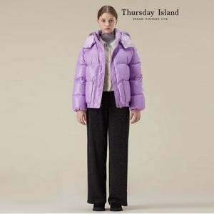 [정상가-399000원][Thursday Island] 자수 포인트 후드 다운 점퍼(T238MDJ232W)