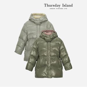 [정상가-499000원][Thursday Island] 후드 컬러배색 구스다운(T238MDJ233W)