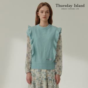 [정상가-199000원][Thursday Island] 여성 언발 셔링 베스트(T212MVT135W)
