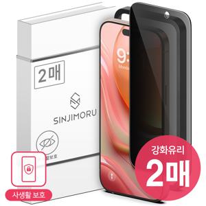 2매 아이폰17 16 15 14 13 12 11 프로 플러스 프로맥스 에어 미니 e SE/3/2 사생활 프라이버시 베이직 강화유리