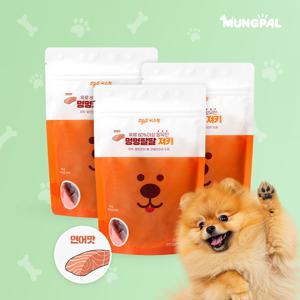 반려견 영양간식 멍멍팔팔 연어맛 져키 3팩
