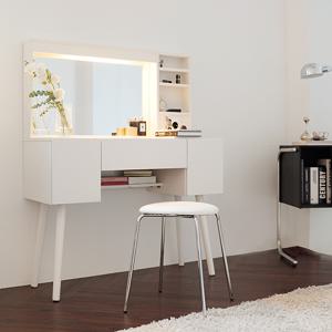 스탐 수납 콘솔 화장대 LED 조명 수납거울 세트스툴 선택