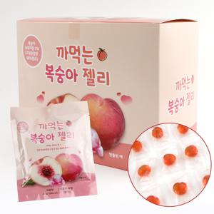 까먹는 복숭아 젤리 과일맛젤리 한입간식 복숭아맛구미 15개세트