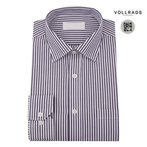 레귤러핏 긴팔 네이비 스트라이프 남성 드레스셔츠VD1B110