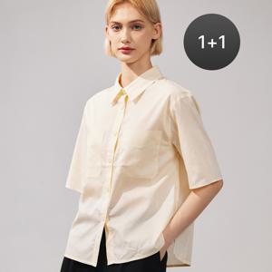 [최초가 109000원] [55~88] [1+1] 여름 얇은 아사면 100 반팔 셔츠