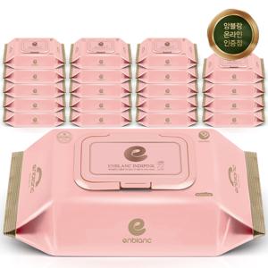 [단독]앙블랑 아기물티슈 63g 세이프 인디핑크 골드 캡형 72매X20팩