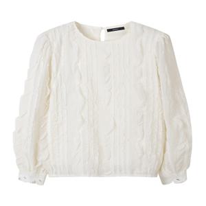 러블리 프릴 라운드넥 블라우스 (GPCBA012D)