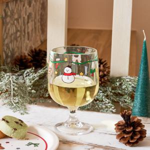 테디토이 크리스마스 아크릴 미니 고블렛컵 260ML 눈사람