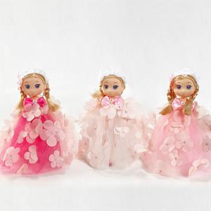 리틀 플라워 가든 공주님 드레스 인형 키링 3colors 공주키링 프린세스열쇠고리 드레스인형