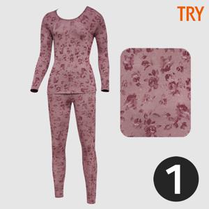 엄마내복 부드러운 리오셀 스판 겨울 동내의 할머니내의 세트 선물