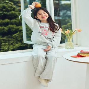 MKF4IP2002 탑텐키즈 여아 플리스 그래픽 셋업