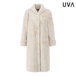 [하프클럽] 숄 카라 밍크 퍼 페미닌 여성 롱 코트 (UO4JH002L0)