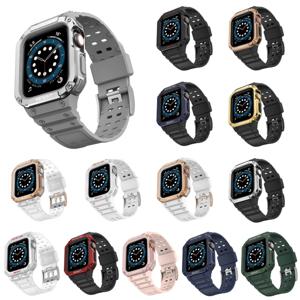 애플워치SE 3 2 40mm 44mm 호환 범퍼 보호 케이스 일체형 스트랩