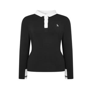 헤지스 골프 여성 [[24FW]] WWTS4D901BK [스테디셀러]카라 블럭 긴팔 폴로티셔츠 (BLACK)