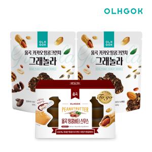 카카오 크런치 납작 그래놀라 150g 2개입+땅콩버터 미니컵 1box