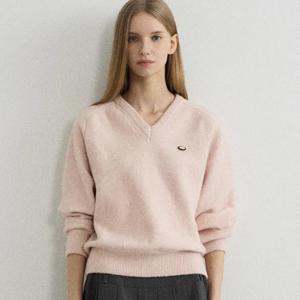 [아워호프] Soft Wool V-neck Raglan Knit - Pink [H25WT-KN10-PIN]
