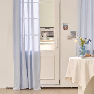 ON리브 체크커튼 블루 140x235 1장