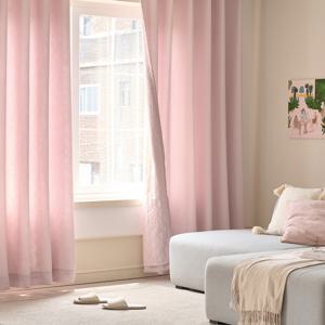 ON 먼지없는 헤링본 3중방한 3도씨커튼 140X240 1장 코랄