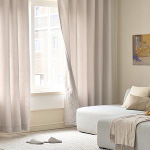 ON 먼지없는 헤링본 3중방한 3도씨커튼 220x240 1장 베이지