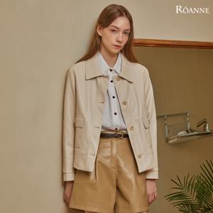 [최초가 149,000원][로안]페이크 레더 싱글 버튼 자켓