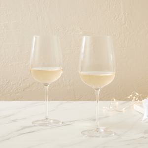 크리스마스 울트라씬 크리스탈 화이트 와인잔 2P 올클리어 360ml