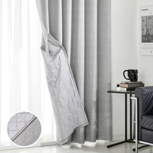 ON NEW 린넨스타일 3중방한 3도씨커튼 265x240 1장 그레이 높이조절밴드