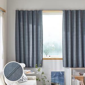 ON NEW 린넨스타일 3중방한 3도씨커튼 창문형 140x180 1장 네이비 높이조절밴드