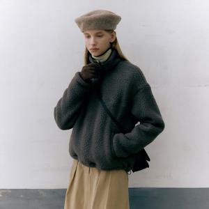 [모우트] HALF ZIP-UP FLEECE SWEATSHIRTS_dust gray [MO24WSH001B]