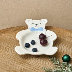 홀리베어 형태접시 L20.9 화이트