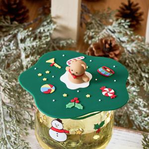 테디토이 크리스마스 실리콘 컵덮개 테디