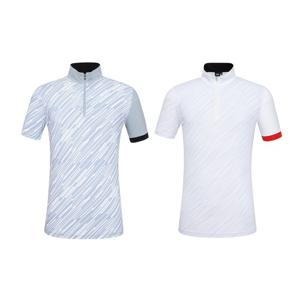 남성 냉감 아이스샷 반집업 티셔츠 2종택1