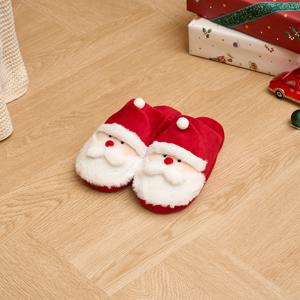 크리스마스 산타 슬리퍼 슬라이드형 레드 키즈