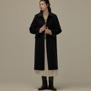 Single button long coat - Navy [BE25WICT005NY]