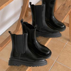 [브리치]  / 스탠딩 숏/미들 통굽 첼시부츠 (5cm)