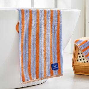 ETF 더블 스트라이프 세면타월 ORANGE 40X80cm 190g