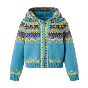 노르딕 배색 후드 집업 니트 가디건 (BX4CD047L0)