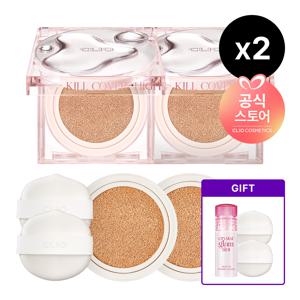 [CJ단독]하이 글로우 쿠션 기획세트 [본품+리필]x2 [사은]크리스탈글램틴트미니(랜덤)+퍼프2매
