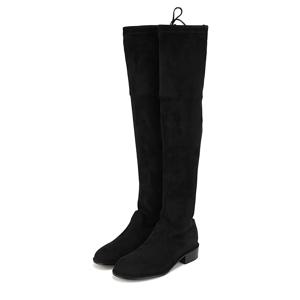 패브릭 스웨이드 니하이 여성 롱부츠_BBI842BK