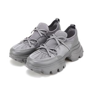 캐주얼 패브릭 리본 여성 스니커즈_BBI603GY