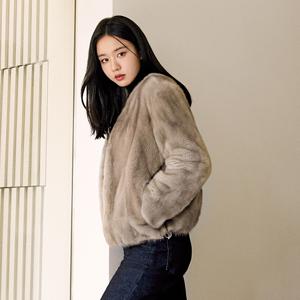 휘메일 풀스킨 밍크 블루종