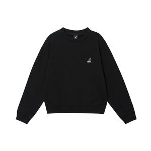 우먼스 다이애그널 레터링 세미오버핏 스웨트셔츠 1794 블랙