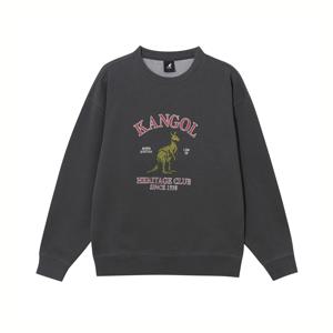 빈티지 캥거루 오버핏 스웨트셔츠 1787 차콜