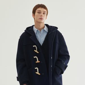 [택가: 349,000원][추영우 착용] 울 후드 더플코트 Dark Navy CO2504CT01