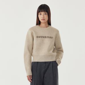 [택가: 109,000원] 우먼 쿠퍼로고 니트 Beige CO2504KT70