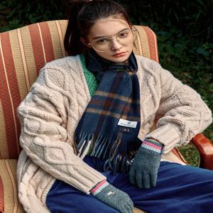 액세서리 [[25FW]] DBMU5F926N2 [DAKS MUFFLER][캐시미어100][목도리] 남녀공용 딥네이비 타탄체